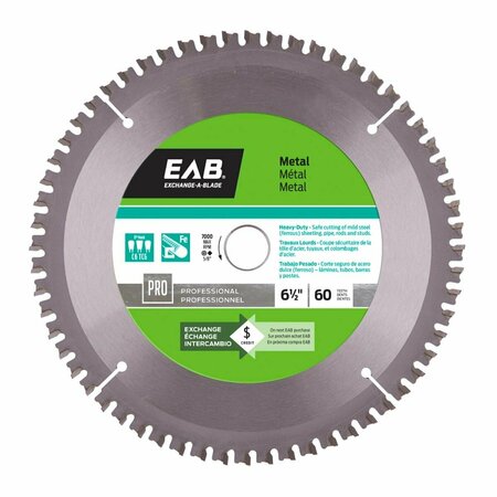 EXCHANGE-A-BLADE 6.5 in. x 60 Teeth Metal Cutting Professional Recyclable Exchangeable Saw Blade EX49492